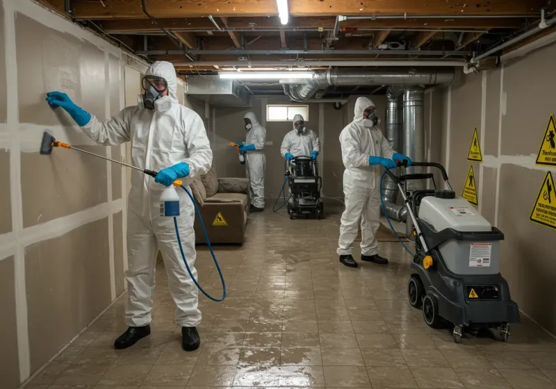 Basement Moisture Removal and Structural Drying process in West Sedona, AZ